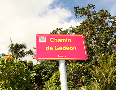 Panneau du Chemin Gédéon à Rousseau