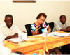 Florent MITEL, Louis Gabrielle CARABIN et Jean-Claude LOMBION pendant la présentation du Budget Primitif 2014 aux conseillers communautaires du Moule, de Morne-à-l’Eau, de Petit-Canal, de Port-Louis et d’Anse-Bertrand.