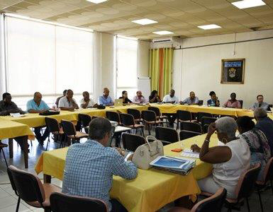   Les participants à la cérémonie de présentation de ce projet européen à la Salle des Délibérations de l’Hôtel de Ville